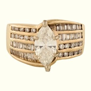 14K Gold 2.57 Carat Diamond Ring